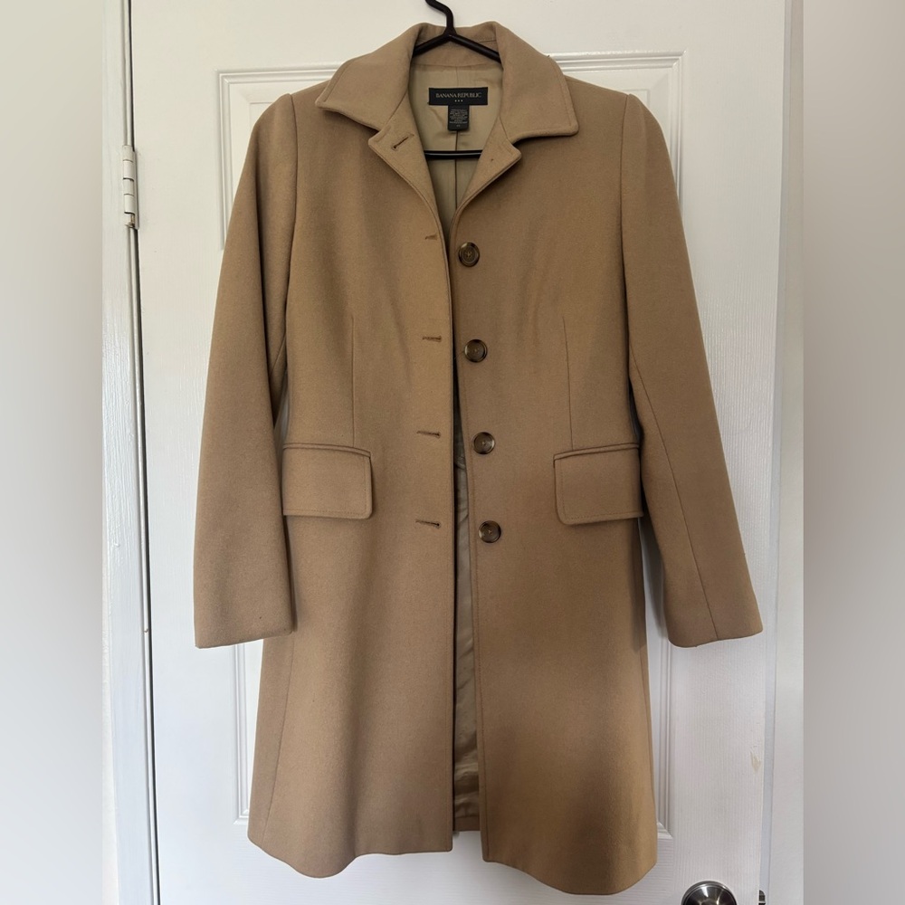 Banana Republic Tan Wool Blend Coat